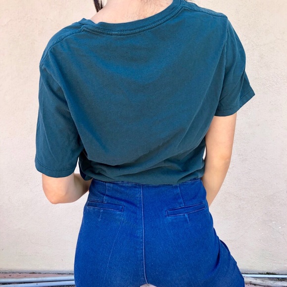 Vintage Dark Green Oversized Graphic Tee - Picture 2 of 5